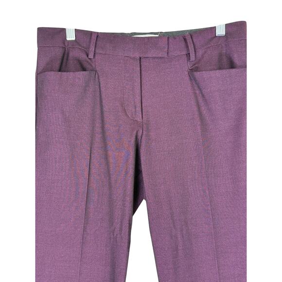 Gap Modern Boot Purple Iridescent Career Mid Rise Dress Pants Size 4R - Picture 2 of 9